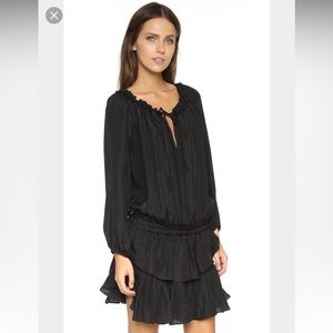 LoveShackFancy Popover Dress Black XS